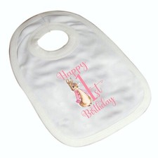 Happy 1st birthday peter rabbit flopsy bib new design pr126