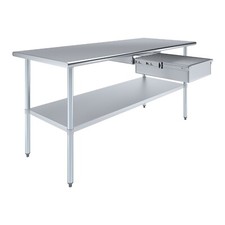 30 in. x 72 in. Stainless Steel Table with Drawer