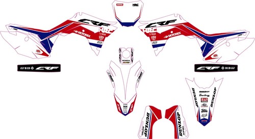 FITS HONDA CRF450 2017 18 19 2020 & CRF250 2018 19 20 2021 graphic kit decal crf - Picture 5 of 6