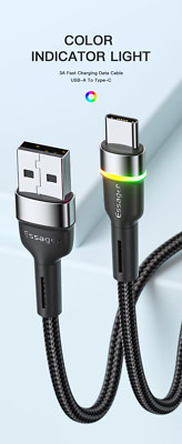 Essager USB Typ C Kabel für iPhone Huawei Xiaomi Samsung Schnellladung 2m Kabel