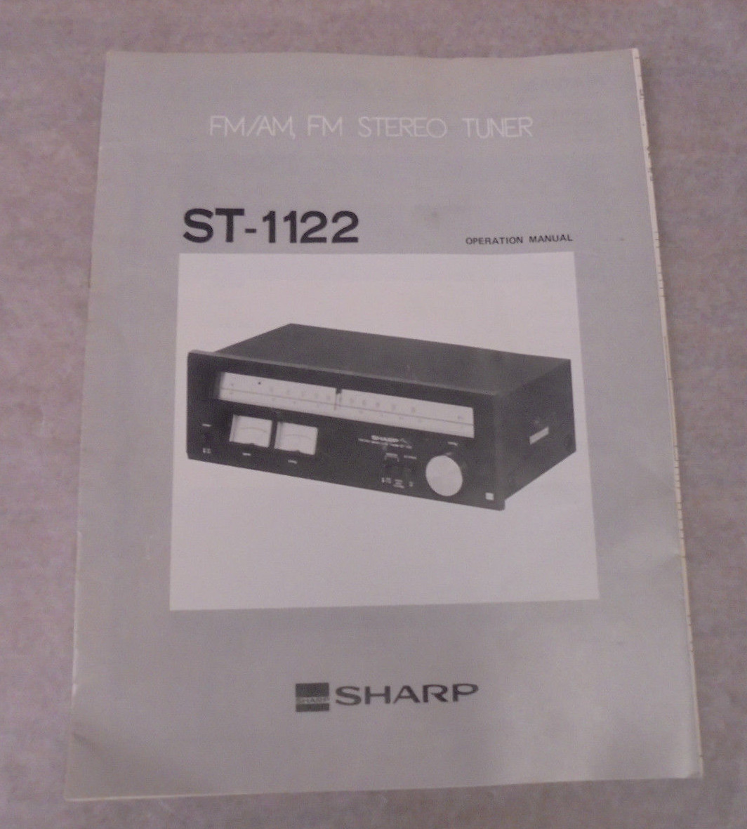Sharp ST-1122 FM/AM Fm Stereo Tuner Operation Manual | eBay