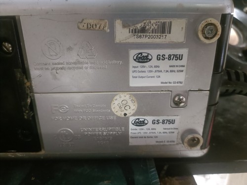 Geek Squad UPS/Battery Backup-GS-875U-8 Outlet-Coax/Serial/Network Connect-READ - 第 9/9 張圖片