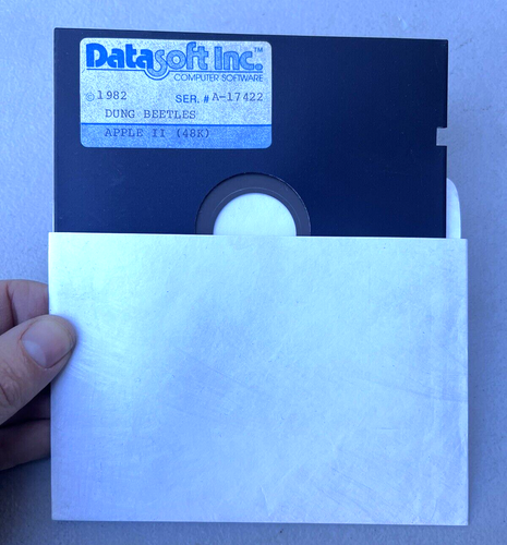RARE Vintage 1982 Dung Beetle Apple II Computer Video Game Disk Data ...