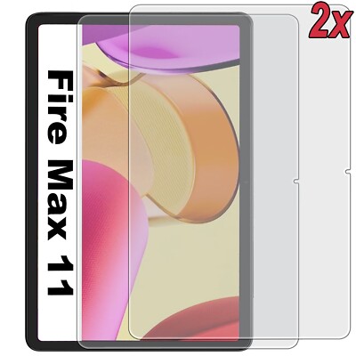 2x 9H Schutzglas Panzerfolie Glas für Amazon Fire Max 11 Zoll 2023 Full-Screen