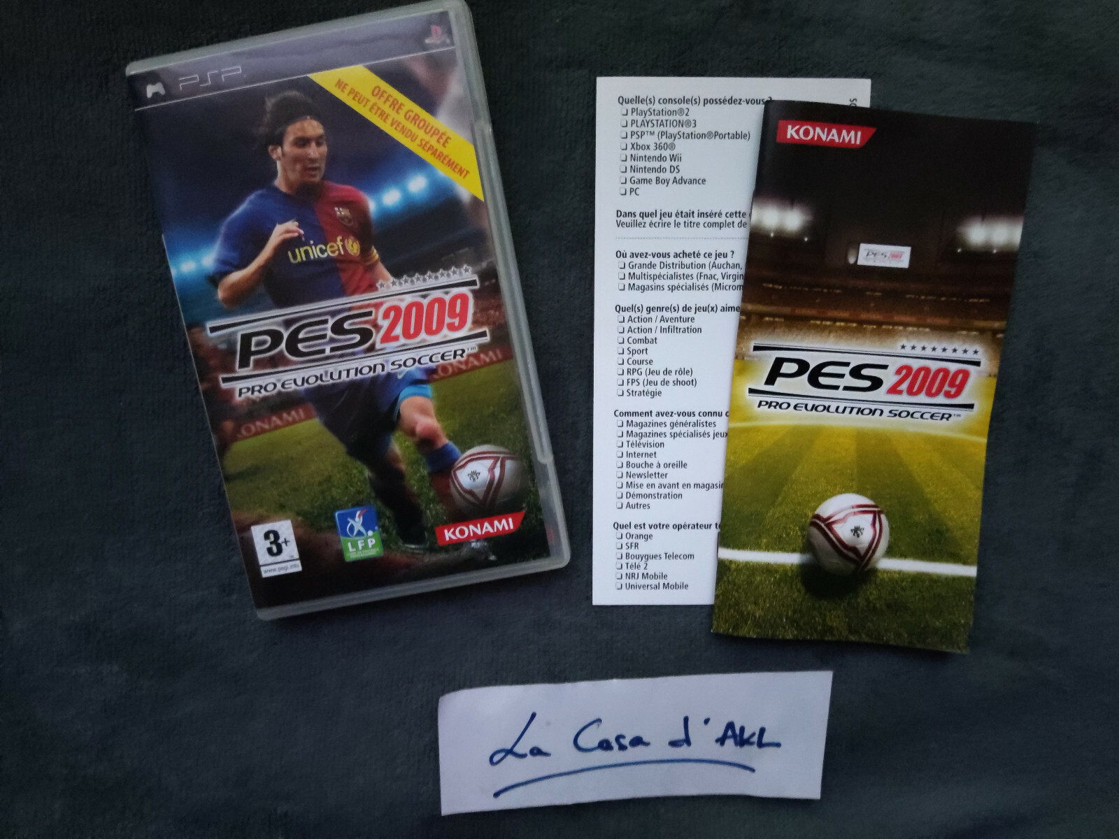 PES Pro Evolution Soccer 2009 complet Playstation Portable PSP - FR TBE