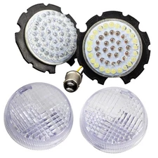 Eagle Lights Honda VTX Front LED Turn Signal Inserts & Clear Lenses White DRL