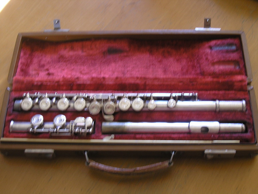 Vintage 1964 Artley Elkhart Indiana Silver Plated Metal Flute SN 133177