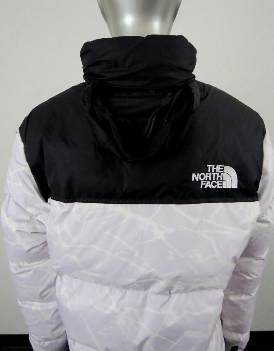 The North Face Printed 1996 Nuptse 700-Down Hooded Jacket Lavender