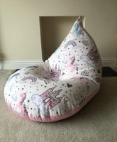 Small pink unicorn castle beanbag beanbag gaming reading chair Child Children