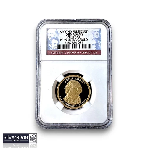 2007-S John Adams Presidential Dollar (*Certified PR69 DCAM by NGC*)
