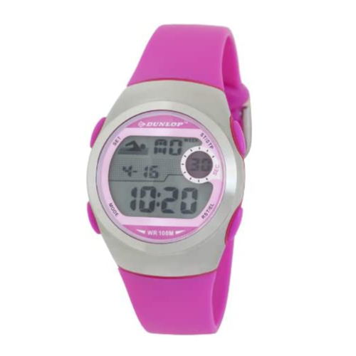 Dunlop Women's Digital Watch with LCD Dial Digital Display and Pink Plastic - Picture 1 of 1
