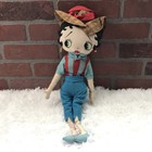 Betty Boop Doll Cowboy Betty Plush Doll Kellytoy 16.5" 1999 Vintage Doll