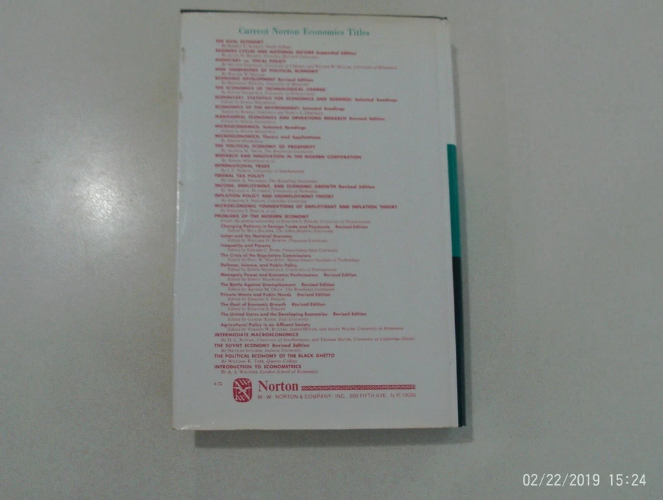 Income, Employment and Economic Growth by Wallace Peterson Revised 1967 Edition - Image 3 of 4