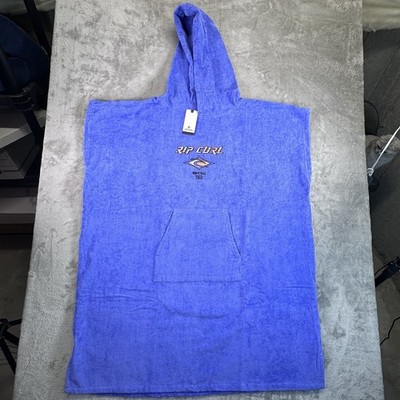 Rip Curl Mens Logo Hooded Surf Surfing Towel Poncho - Blue