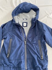 Gap Kids Size 4 years Zip Up Hooded Rain Jacket Lined Navy Blue