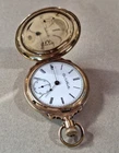 1890 Elgin Grade 10 Gold Filled Box Hinge Hunter Case Pocket Watch. Running