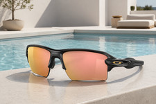 OAKLEY FLAK 2.0 XL POLARIZED Sunglasses OO9188-B359 Black W/ PRIZM Rose Gold