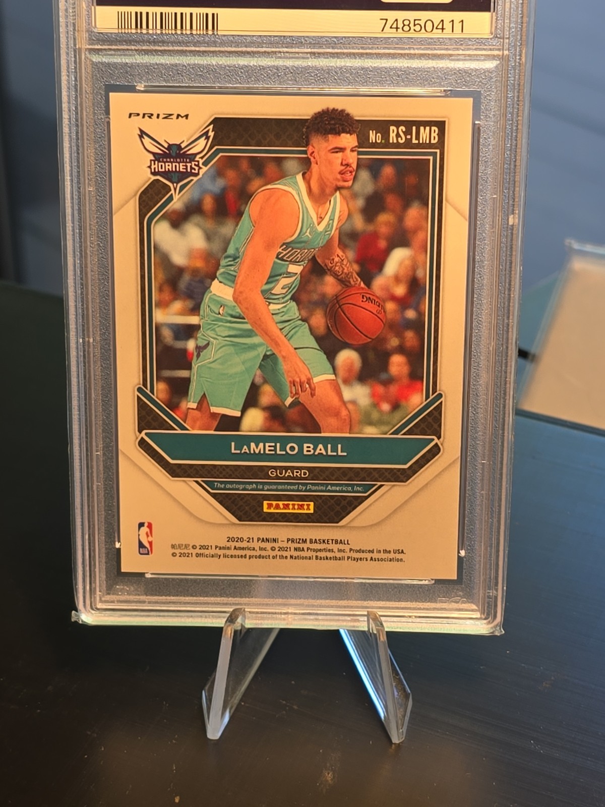 2020-21 Panini Prizm LaMelo Ball Rookie  Red  Prizm Autograph PSA 10 🔥🔥 view 9