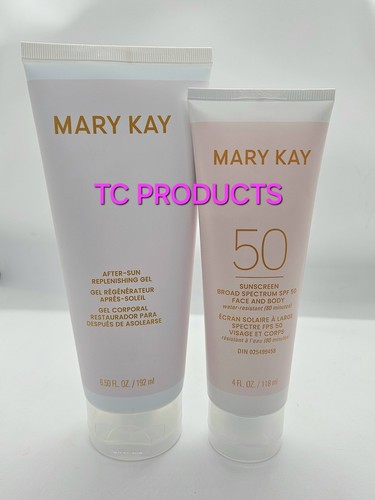 Mary Kay Sunscreen Broad Spectrum SPF 50 4.0 oz& Aftersun Replenishing Gel 6.5oz