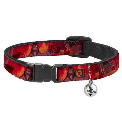 Cat Collar Breakaway with Bell Simba Scar Battle Scene Fiery Red NAR (US IMPORT)