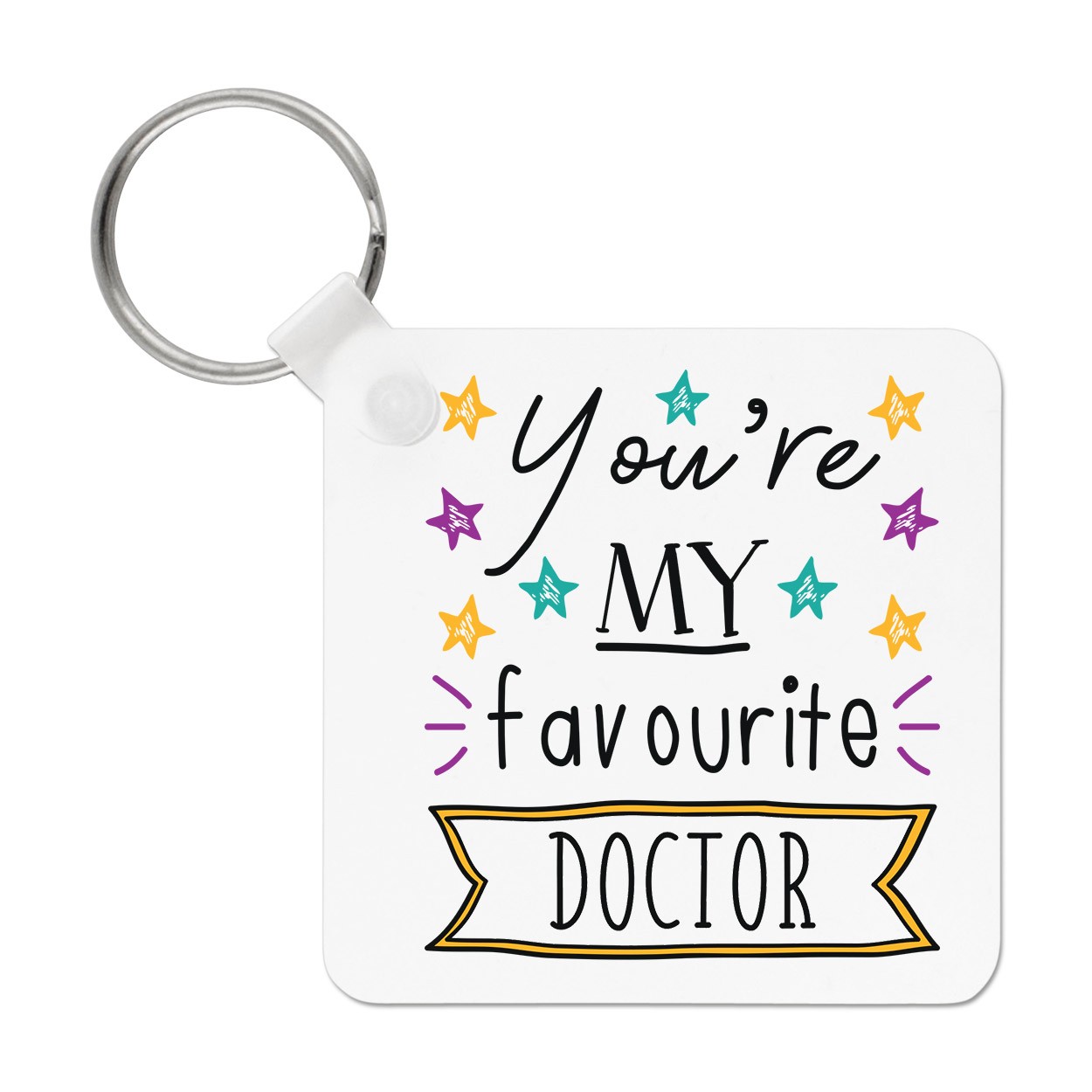 You're My Favourite Doctor Stars Keyring Key Chain - Funny Best