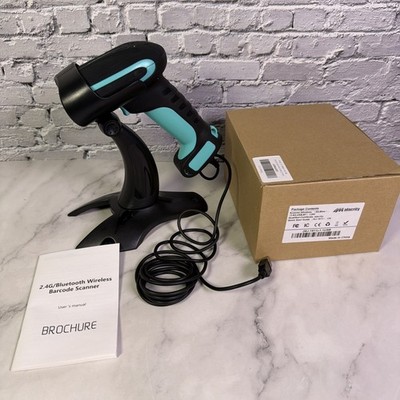 Alacrity Upgraded 2D Industrial Wireless Barcode Scanner w/Charging Stand