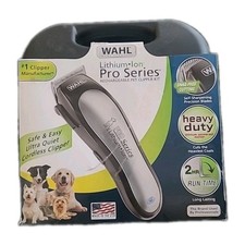 Wahl USA Lithium Ion Pro Cordless Dog Grooming Kit, Rechargeable, Black, 9766