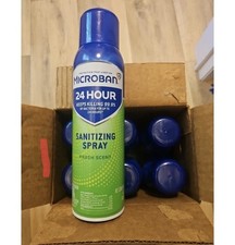 Microban 24 Hr Sanitizing Spray Disinfectant Home or Work Citrus Scent 15oz 6-Pk