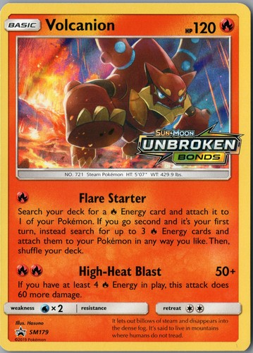 Volcanion - (Prerelease) Promo SM Promos SM179 NM Holo - Stamped