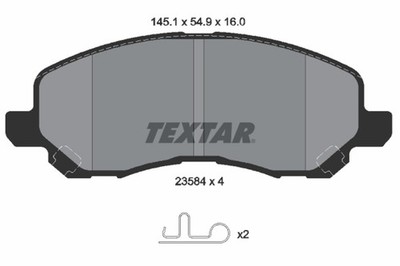 Bremsbelagsatz Scheibenbremse TEXTAR 2358401 für MITSUBISHI C4 LANCER DODGE 4008
