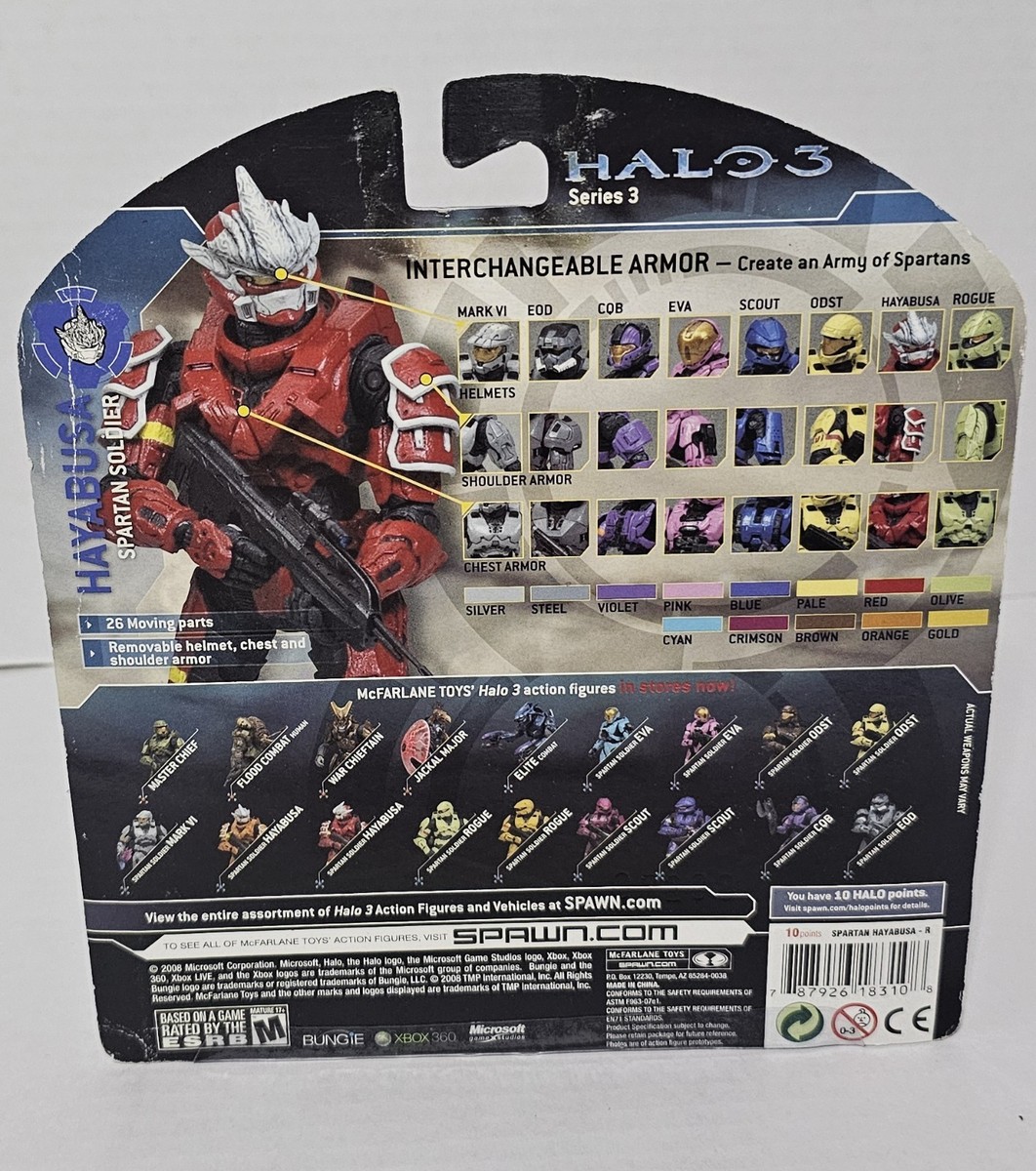 McFarlane Toys Halo 3 Série 3 - Spartiate Hayabusa Rouge - 2008 - NEUF