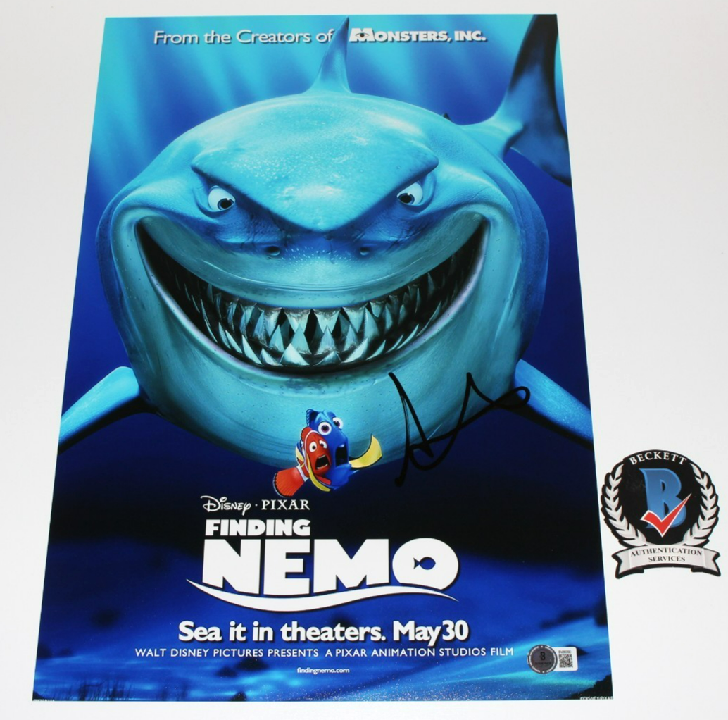DIRECTOR ANDREW STANTON SIGNED 'FINDING NEMO' 12x18 MOVIE POSTER