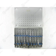 Zimmer 9 Piece Brun Bone Curette Set with Case