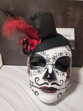 Day Of The Dead Mask Male Halloween Masquerade Mask NWT