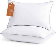 Pillows Queen Size Set of 2, Bed Pillows for Side, Back Machine Washable, 2 Pack