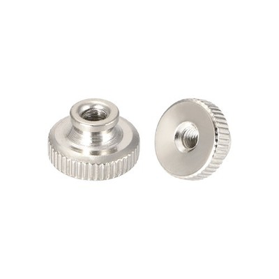 Knurled Thumb Nuts, M3 Round Knobs with , Nickel Plating, 20 Pcs