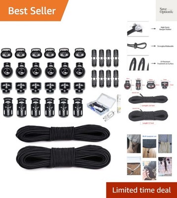 42 Pcs Cord Locks End Spring Toggle Stopper Zipper Pull Ends Fastener Buttons...