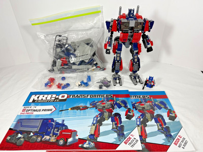 Transformers KRE-O Optimus Prime building set w/ Bluestreak & Skywarp, complete
