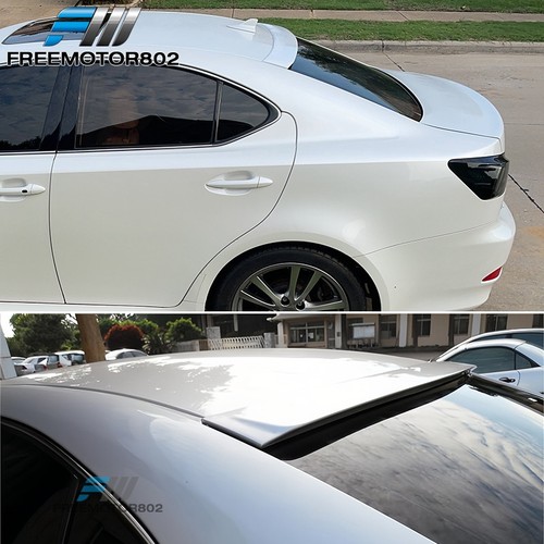 For 06-13 Lexus IS250 IS350 ISF Matte Black Rear Window Roof Wing