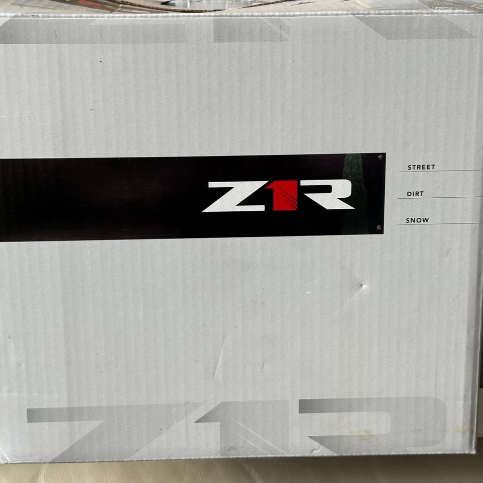 Casco de moto vintage (década de 1990) Z1R media carcasa con visera negro blanco talla L Foto 3 de 4