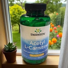 Swanson Acetyl L-Carnitine 500mg 100 Capsules Brain And Nervous System Health