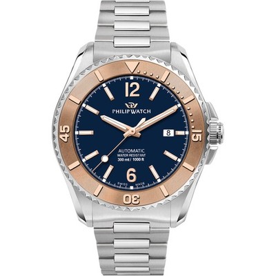 Automatikuhr PHILIP WATCH AMALFI R8223218008 Stahl Blau SWISS MADE 300mt