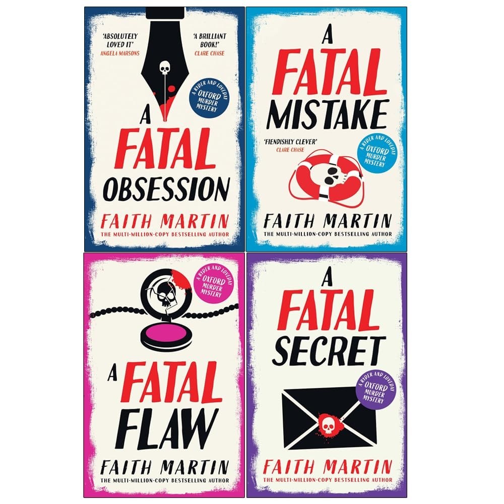 Ryder and Loveday Series 1-4 Books Collection Set by Faith Martin Fatal Obsessio