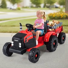 24V Ride On Tractor for Kids Remote Control Music USB Port Soft Start Headlights