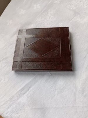 Vintage Bakelite Cigarette Case Art Deco Brown Marbled 1930s