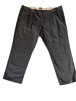 Lands End Pants Mens 52T Gray Pleated Front Dress Pants Traditional Fit Cotton