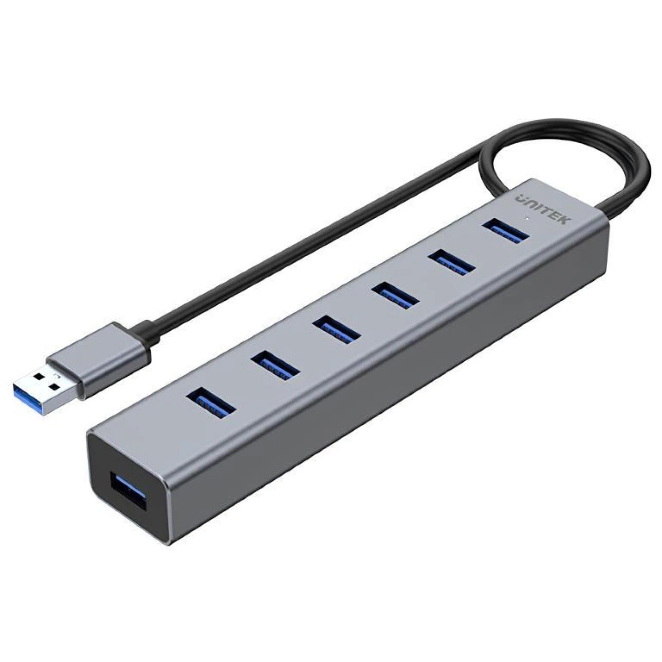 Hub Unitek 7 ports 5 Gbps USB 3.2 Gen 1 modèle Y-3090 avec adaptateur AC - Image 2
