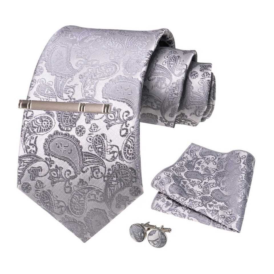 C. Allen Men's Long Sleeve Dress Shirt With Tie, Handkerchief & Cufflinks Set - Regular Fit Combo - View #9