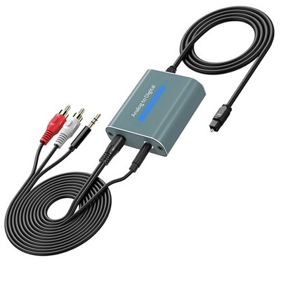 Analog zu Digital Audio Konverter,Dual 3,5 mm RCA zu Optical Analog Digital