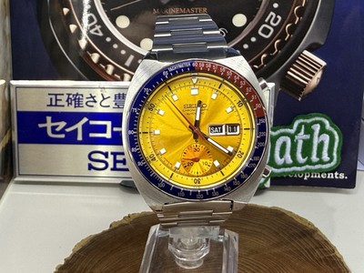 Seiko Pogue Golden Dial Herrenuhr - 6139-6002 Space Watch Fully Refurbished
